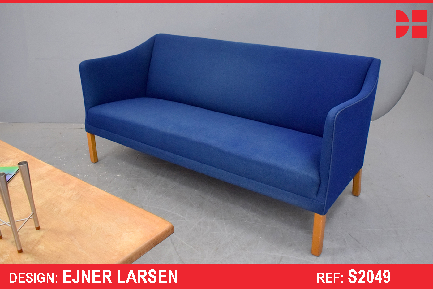 Vintage 'States' 3 seater box sprung sofa | Ejner Larsen design