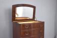 Vintage mahogany chest of drawers with opening mirror top - view 3
