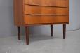 1960s Design chest of drawers in teak with carved lip handles - view 8
