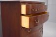 Vintage mahogany chest of drawers with opening mirror top - view 9