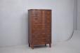 Vintage mahogany chest of drawers with opening mirror top - view 2