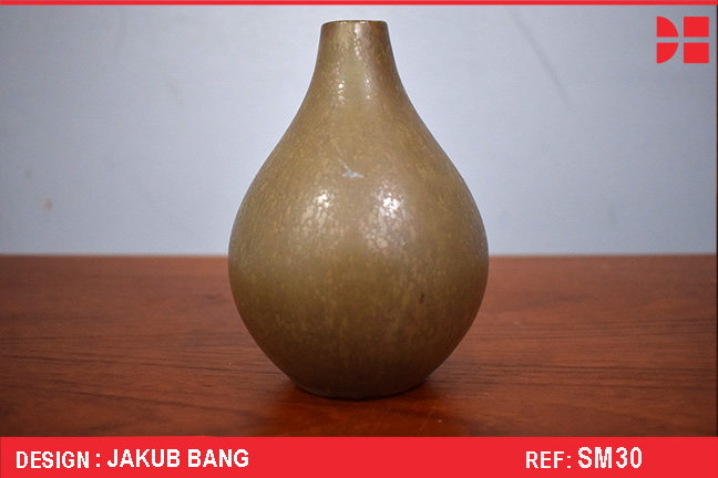 Green ceramic "pear" vase designed by Jakub Bang for Nymolle