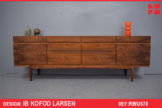 Vintage rosewood FA66 sideboard by Ib Kofod Larsen