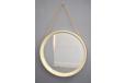Vinatge round wall-hanging mirror with cream frame - view 3