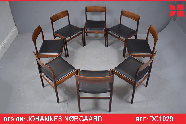 set of 8 vintage dining chairs | Johannes Norgaard design