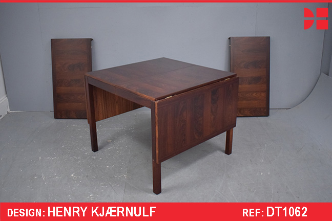Henry Kjaernulf extending dining table in rosewood l Vejle Stolefabrik