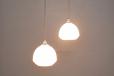 Vintage pendant light with double opeline glass shades  - view 5