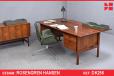Large executive desk in vintage rosewood | Henry Rosengren Hansen - view 1