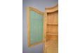 Solid light oak bureau | Glass door top cupboard - view 9
