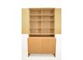 Ry mobler oak wall unit with woven cane panel doors
