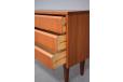 Short and slim chest of drawers in vintage teak