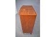 Bow fronted chest of drawers in vintage teak  - view 4