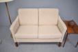 Very small but comfortable 2 seat sofa made by Bundgaard in cream woollen fabric - view 8