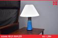 Nils Kahler stoneware table lamp with blue glaze & Le Klint shade - view 1