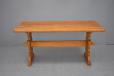 Solid oak plank table on trestle legs  - view 6