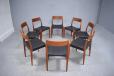Vintage teak frame dining chairs with restored frames for sale