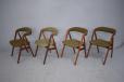 Midcentury teak dining chairs model 205 Theodore Harlev design 