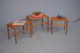 Set of 3 nesting tables in vintage teak - view 2