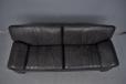 Modern black leather 2 seater sofa with zip cushions - view 6