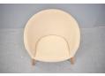 1953 Pot chair in cream fabric upholstery. Made by AP Stolen.