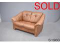 Small 2 seat sofa in brown leather | Skalma