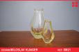 Set of yellow handblown glass vases | Miloslav Klinger - view 1