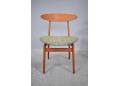 Teak dining chair with new upholstered seat using SAHCO fabric 