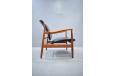 Finn Juhl armchair in teak and black vinyl | France chair - view 3