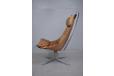 Vintage high back FALCON chair in Tan leather | Sigurd Ressell - view 7