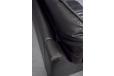Modern black leather 2 seater sofa with zip cushions - view 11