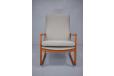 The rocking chair is new upholstered in silky wool upholstery from Bute of Scotland