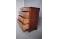 Chest of 4 mahogany drawers with brass handles