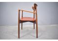 Randers Mobelfabrik rosewood frame armchair with leather seat.