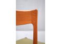 Teak dining chair by Erling Torvits with new green wool seat.