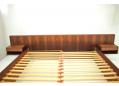 Vintage double bed frame in rosewood by Sannemann 1965