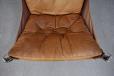 Vintage high back FALCON chair in Tan leather | Sigurd Ressell - view 10