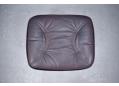 Ox leather upholstered footstool made in Denmark by Stouby.