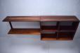Small CADO set in rosewood of 2 shelves & single cabinet.