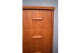 Bow fronted chest of drawers in vintage teak  - view 5