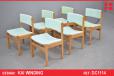 Kai Winding design dining chairs - Oak frames - view 1