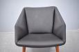 Atomic age 1950s easychair with new black leather upholstery - view 5