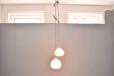 Vintage pendant light with double opeline glass shades  - view 6