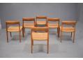 J L Moller dining chairs model 75.  Set of 6 with vintage papercord woven seats 