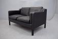 Classic vintage Ox-leather box frame 2 seat sofa | Stouby - view 3