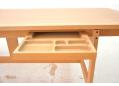 Single drawer in large oak Jensen & Valeur design dining table.