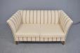 Classic box-frame 2 seat sofa in striped wool upholstery - view 5