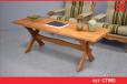 Antique oak coffee table on X-legs - view 1
