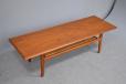 Vintage TRIOH coffee table with woven cane lower shelf - view 6