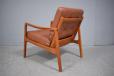 Ole Wanscher vintage teak armchair with original leather cushions  - view 2