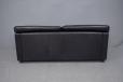 Modern black leather 2 seater sofa with zip cushions - view 8
